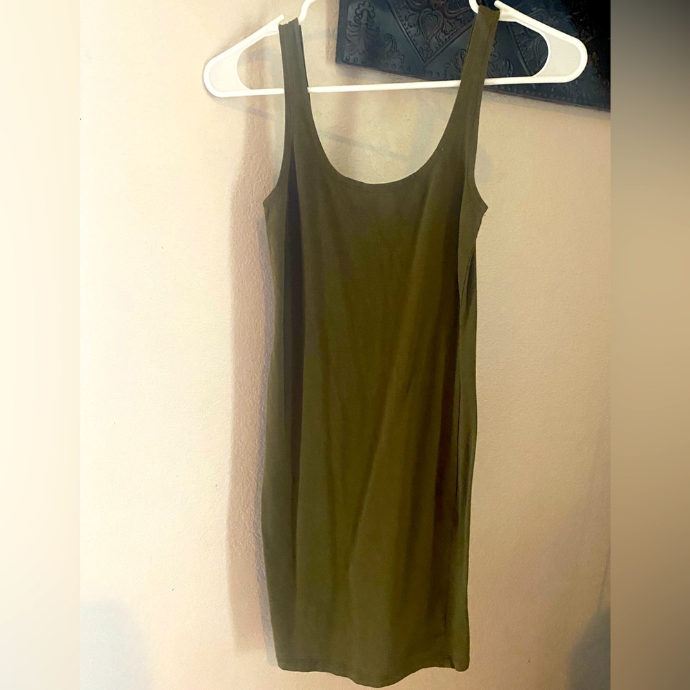 Summer dress olive green small